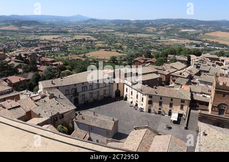 Blick auf die Stadt Orvieto. Provinz Terni, Umbrien, Italien. Stockfoto