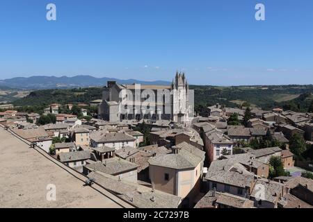 Blick auf die Stadt Orvieto. Provinz Terni, Umbrien, Italien. Stockfoto