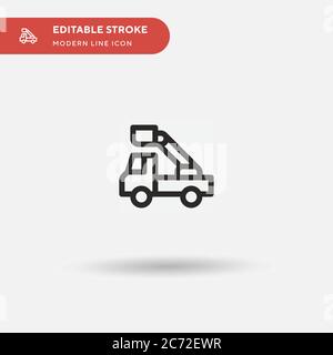 Einfaches Vektorsymbol für den Lifter. Illustration Symbol Design Vorlage für Web mobile UI Element. Perfekte Farbe modernes Piktogramm auf bearbeitbaren Strich. Lifter-Symbole für Ihr Geschäftsprojekt Stock Vektor