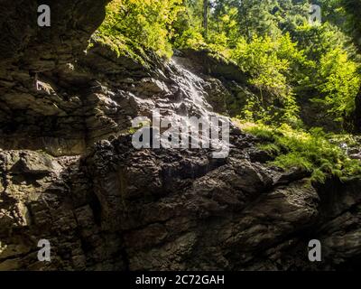 Die Breitachklamm tiefste Felsschlucht Europas von Oberstdorf bis ins Kleinwalsertal Stockfoto