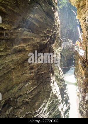 Die Breitachklamm tiefste Felsschlucht Europas von Oberstdorf bis ins Kleinwalsertal Stockfoto