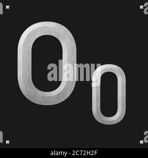 Griechische Alphabet Stein Textur Bildung, Omicron Stockfoto