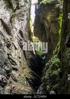 Die Breitachklamm tiefste Felsschlucht Europas von Oberstdorf bis ins Kleinwalsertal Stockfoto