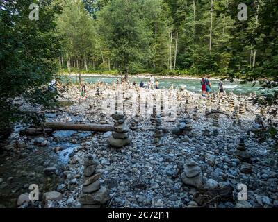 Die Breitachklamm tiefste Felsschlucht Europas von Oberstdorf bis ins Kleinwalsertal Stockfoto