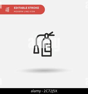 Einfaches Vektorsymbol für Feuerlöscher. Illustration Symbol Design Vorlage für Web mobile UI Element. Perfekte Farbe modernes Piktogramm auf bearbeitbaren Strich. Löschsymbole für Ihr Geschäftsprojekt Stock Vektor