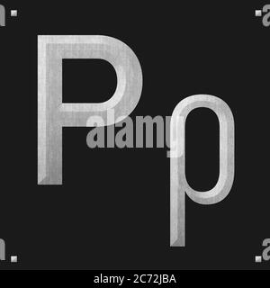 Griechische Alphabet Stein Textur Bildung, RO Stockfoto