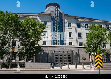 Die Botschaft der Vereinigten Staaten von Amerika am 490 Sussex Drive in der kanadischen Hauptstadt Ottawa. Stockfoto