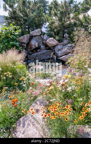 Great Gardens of the USA - The Oregon Garden by Sadie May Stowel bei der RHS Hampton Court Palace Flower Show 2018. Stockfoto