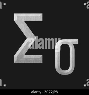 Griechische Alphabet Stein Textur Bildung, Sigma Stockfoto