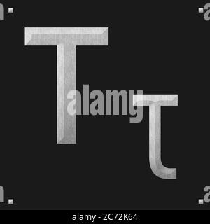 Griechische Alphabet Stein Textur Bildung, TAF Stockfoto