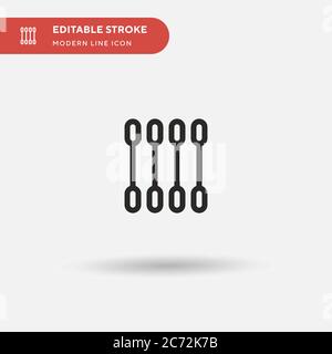 Einfaches Vektorsymbol für Wattestäbchen. Illustration Symbol Design Vorlage für Web mobile UI Element. Perfekte Farbe modernes Piktogramm auf bearbeitbaren Strich. Wattestäbchen-Symbole für Ihr Geschäftsprojekt Stock Vektor