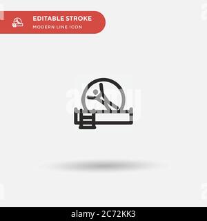 Wasser-Rollerball einfaches Vektor-Symbol. Illustration Symbol Design Vorlage für Web mobile UI Element. Perfekte Farbe modernes Piktogramm auf bearbeitbaren Strich. Wasser-Rollerball-Symbole für Ihr Business-Projekt Stock Vektor