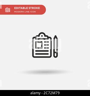 Einfaches Vektorsymbol für Zwischenablage. Illustration Symbol Design Vorlage für Web mobile UI Element. Perfekte Farbe modernes Piktogramm auf bearbeitbaren Strich. Zwischenablage-Symbole für Ihr Geschäftsprojekt Stock Vektor