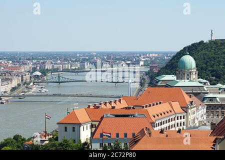 Die Budaer Burg ist die historische Burg und Palastanlage der ungarischen Könige in Budapest, 1. Bezirk, Budapest, Ungarn, Magyarország, Europa Stockfoto