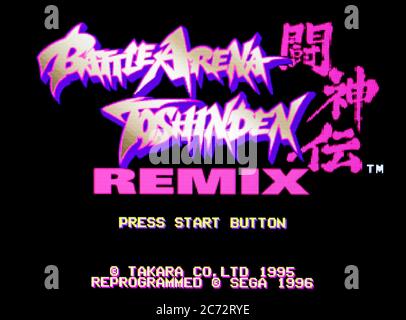 Battle Arena Toshinden Remix - Sega Saturn Videospiel - nur für redaktionelle Verwendung Stockfoto