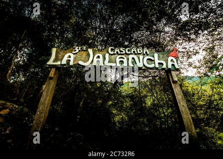 Las Cascadas, Los Yungas, Bolivien Stockfoto