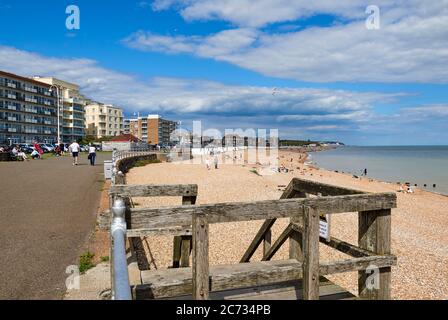 Die Strandpromenade an der Strandpromenade von Bexhill-on-Sea, East Sussex, Südengland Stockfoto