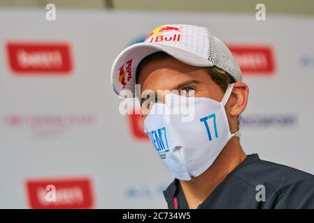 Berlin, Deutschland. Juli 2020. Dominic THIEM (AUT) bei der Pressekonferenz beim Tennis bett1 ASSE Tennisturnier auf Gras in Berlin, 13. Juli 2020. © Peter Schatz / Alamy Live News Credit: Peter Schatz/Alamy Live News Stockfoto