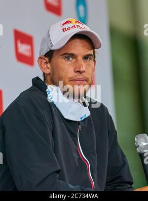 Berlin, Deutschland. Juli 2020. Dominic THIEM (AUT) bei der Pressekonferenz beim Tennis bett1 ASSE Tennisturnier auf Gras in Berlin, 13. Juli 2020. © Peter Schatz / Alamy Live News Credit: Peter Schatz/Alamy Live News Stockfoto