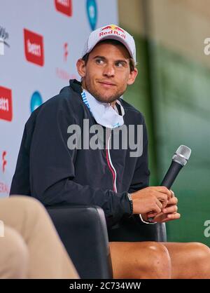 Berlin, Deutschland. Juli 2020. Dominic THIEM (AUT) bei der Pressekonferenz beim Tennis bett1 ASSE Tennisturnier auf Gras in Berlin, 13. Juli 2020. © Peter Schatz / Alamy Live News Credit: Peter Schatz/Alamy Live News Stockfoto