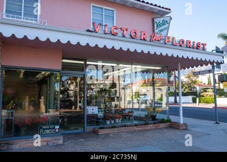 Ein Blumengeschäft in Santa Barbara, Kalifornien Stockfoto