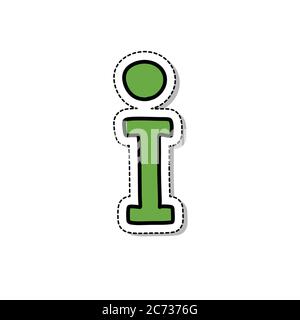 Informationszeichen Doodle Symbol, Vektor-Illustration Stock Vektor