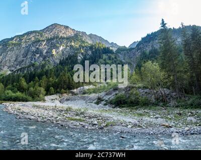Fantastische Panoramawanderung vom Nebelhorn entlang des Laufbacher Eck über Schneck, Hofats und Oytal Stockfoto
