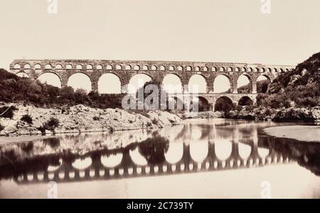 Pont du Gard, um 1861 Stockfoto