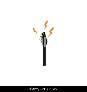 Gitarre Kopf Vektor Design Illustration Stock Vektor