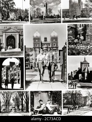 1930ER JAHRE 1940ER MONTAGE VON VERSCHIEDENEN COLLEGE AMERICAN CAMPUS UND STUDENTEN JUNGEN UND MÄDCHEN - S3287 HAR001 HAR001 PERSONEN INSPIRATION MÄNNER GEBÄUDE VERTRAUEN B&W ZIELE STRUKTUR GLÜCK ABENTEUER EIGENSCHAFT UNIVERSITÄTEN UND COMPOSITE AUFREGUNG AUSSEN WISSEN STOLZ CAMPUS GELEGENHEIT HÖHERE BILDUNG IMMOBILIEN KONZEPTIONELLE STRUKTUREN STILVOLLE UNTERSTÜTZUNG VERSCHIEDENE HOCHSCHULEN GEBÄUDE ZUSAMMENARBEIT ZWEISAMKEIT JUNGE ERWACHSENE MANN JUNGE ERWACHSENE FRAU SCHWARZ UND WEISS KAUKASISCHEN ETHNIZITÄT HAR001 ALTMODISCH Stockfoto