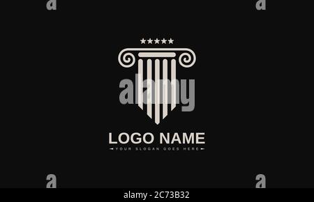 Kanzlei Logo Design Vorlage Stockfoto