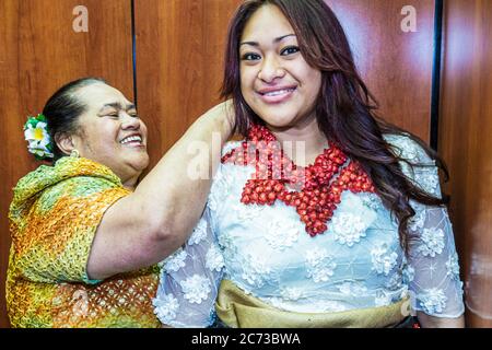 San Francisco California, San Mateo County, San Bruno, Holiday Inn San Francisco International Airport, Hotel, Aufzug, Aufzug, Tongan, Polynesian, Frau weiblich Stockfoto