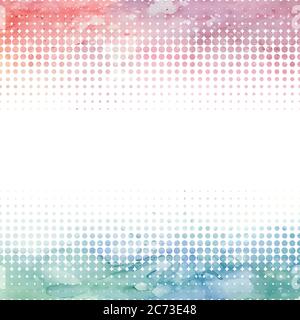Rahmen mit Halbton und rosa und grün Aquarell Hintergrund. Vektor-Element für Banner-Websites, Design von gedruckten Produkten und Ihr Design Stock Vektor