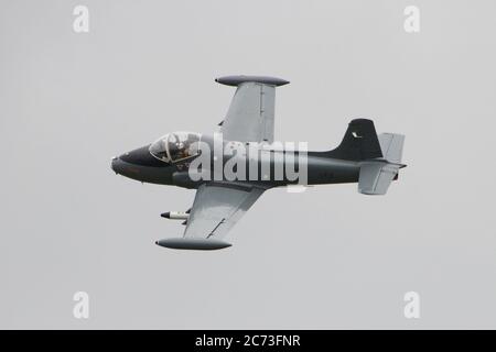 G-SOAF, ein BAC Strikemaster Mk.82A, früher 425 in der Sultan of Oman Air Force und jetzt in Privatbesitz, die Ausstellung bei East Fortune in 2016. Stockfoto