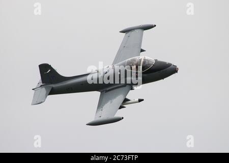 G-SOAF, ein BAC Strikemaster Mk.82A, früher 425 in der Sultan of Oman Air Force und jetzt in Privatbesitz, die Ausstellung bei East Fortune in 2016. Stockfoto