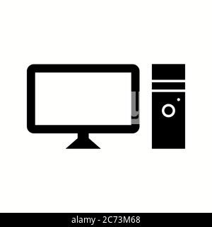 Symbol Für Den Eindeutigen Computer-Glyphen-Vektor Stock Vektor