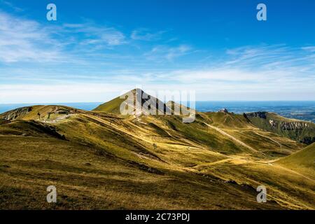 Monts Dore, Sancy Mountains. Vulkane der Auvergne Naturpark. Puy-de-Dome; Auvergne-Rhone-Alpes. Frankreich Stockfoto