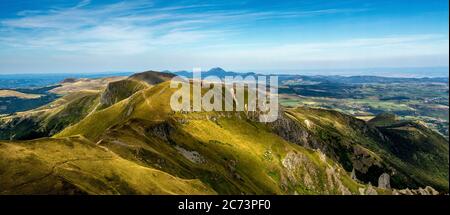 Monts Dore, Sancy Mountains. Vulkane der Auvergne Naturpark. Puy-de-Dome. Auvergne-Rhone-Alpes. Frankreich Stockfoto