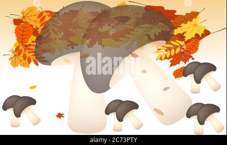 Digitale Textilgestaltung von Blättern und Gemüse auf abstraktem Hintergrund Stock Vektor