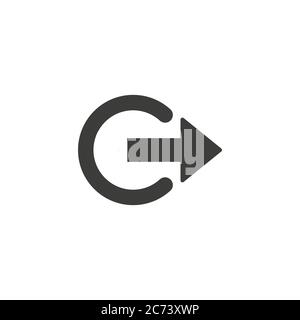 Symbol zum Austauschen im flachen Stil weißen Hintergrund. . Stock Vektor