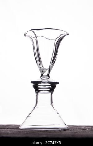 Säule aus zwei gebogenen Glasküssen. Stockfoto