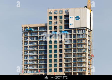 Altus House wird derzeit in Leeds gebaut und wird Yorkshire's höchstes Gebäude sein, 116 m über dem Erdboden. Eröffnung 2021 Stockfoto