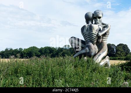 Skulptur Nuba Survival (2001) Stockfoto