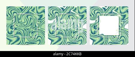 Satz von 3d-Vektor-Quadrat-Rahmen. Paper Cut Promotion Web-Banner für mobile Apps in sozialen Medien. Verkauf und Rabatt Promo Hintergründe oder Muster. Blur.-Blur Stock Vektor