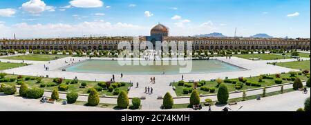 Isfahan, Iran - Mai 2019: Isfahan Naqsh-e Jahan Square auch Imam Square genannt Stockfoto