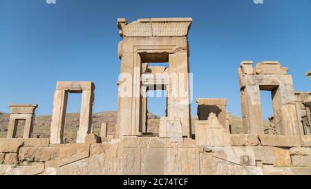 Persapolis, Iran - Mai 2019: Historische Stadt Persapolis in Shiraz, Iran Stockfoto