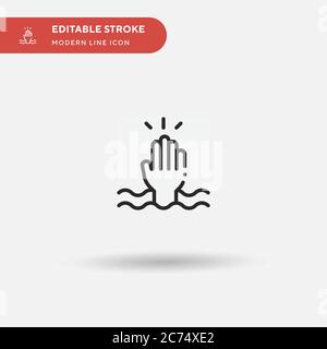 Hilfe einfaches Vektor-Symbol. Illustration Symbol Design Vorlage für Web mobile UI Element. Perfekte Farbe modernes Piktogramm auf bearbeitbaren Strich. Hilfesymbole für Ihr Geschäftsprojekt Stock Vektor