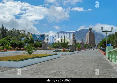 Mitad Del Mundo (Mitte der Weltstadt), San Antonio, Ecuador Stockfoto