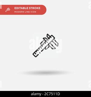 Einfaches Vektorsymbol für den Caliper. Illustration Symbol Design Vorlage für Web mobile UI Element. Perfekte Farbe modernes Piktogramm auf bearbeitbaren Strich. Caliper-Symbole für Ihr Geschäftsprojekt Stock Vektor