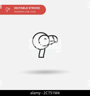 Einfaches Flamingo-Vektorsymbol. Illustration Symbol Design Vorlage für Web mobile UI Element. Perfekte Farbe modernes Piktogramm auf bearbeitbaren Strich. Flamingo-Symbole für Ihr Geschäftsprojekt Stock Vektor